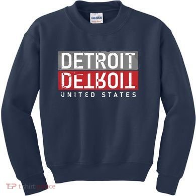 Detroit Mirrored Vintage Logo Kids Sweatshirt