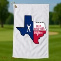 Don't Mess With Bigfoot Golf Towel thumb 1