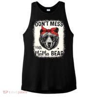 Don't Mess With Mama Bear Funny Mom Bleached Mothers Day Ladies PosiCharge Tri-Blend Wicking Tank thumb 0