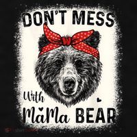Don't Mess With Mama Bear Funny Mom Bleached Mothers Day Ladies PosiCharge Tri-Blend Wicking Tank thumb 2