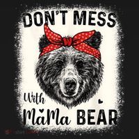 Don't Mess With Mama Bear Funny Mom Bleached Mothers Day Women's Tank Top thumb 5