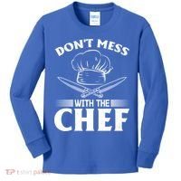 Dont Mess With The Chef Kitchen Instruts Restaurant Cook Great Gift Kids Long Sleeve Shirt thumb 0