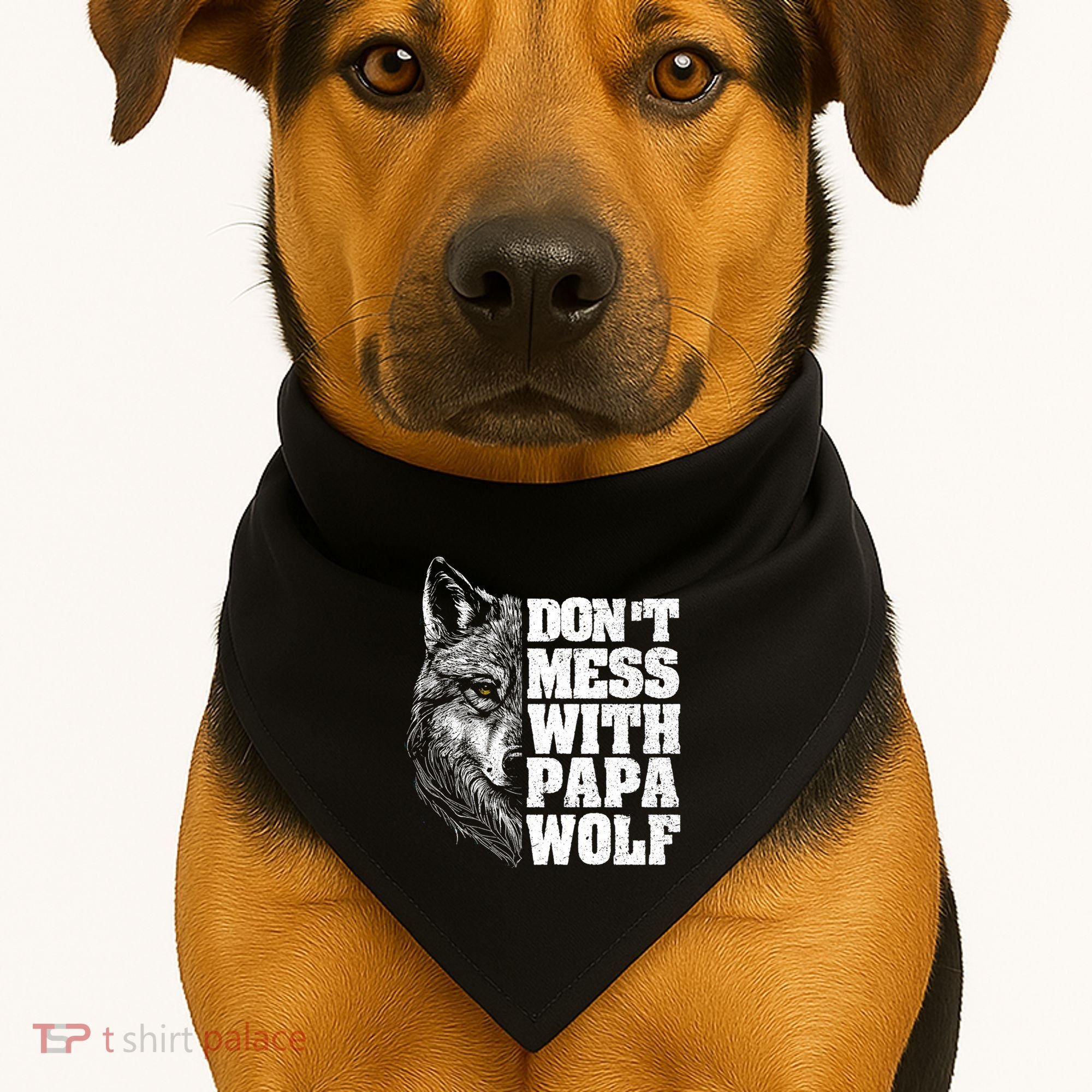 DonT Mess With Papa Wolf Dad For FatherS Day Great Gift USA-Made Doggie Bandana