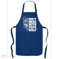 DonT Mess With Papa Wolf Dad For FatherS Day Great Gift Apron thumb 0