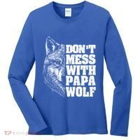 DonT Mess With Papa Wolf Dad For FatherS Day Great Gift Women's Long Sleeve Shirt thumb 0