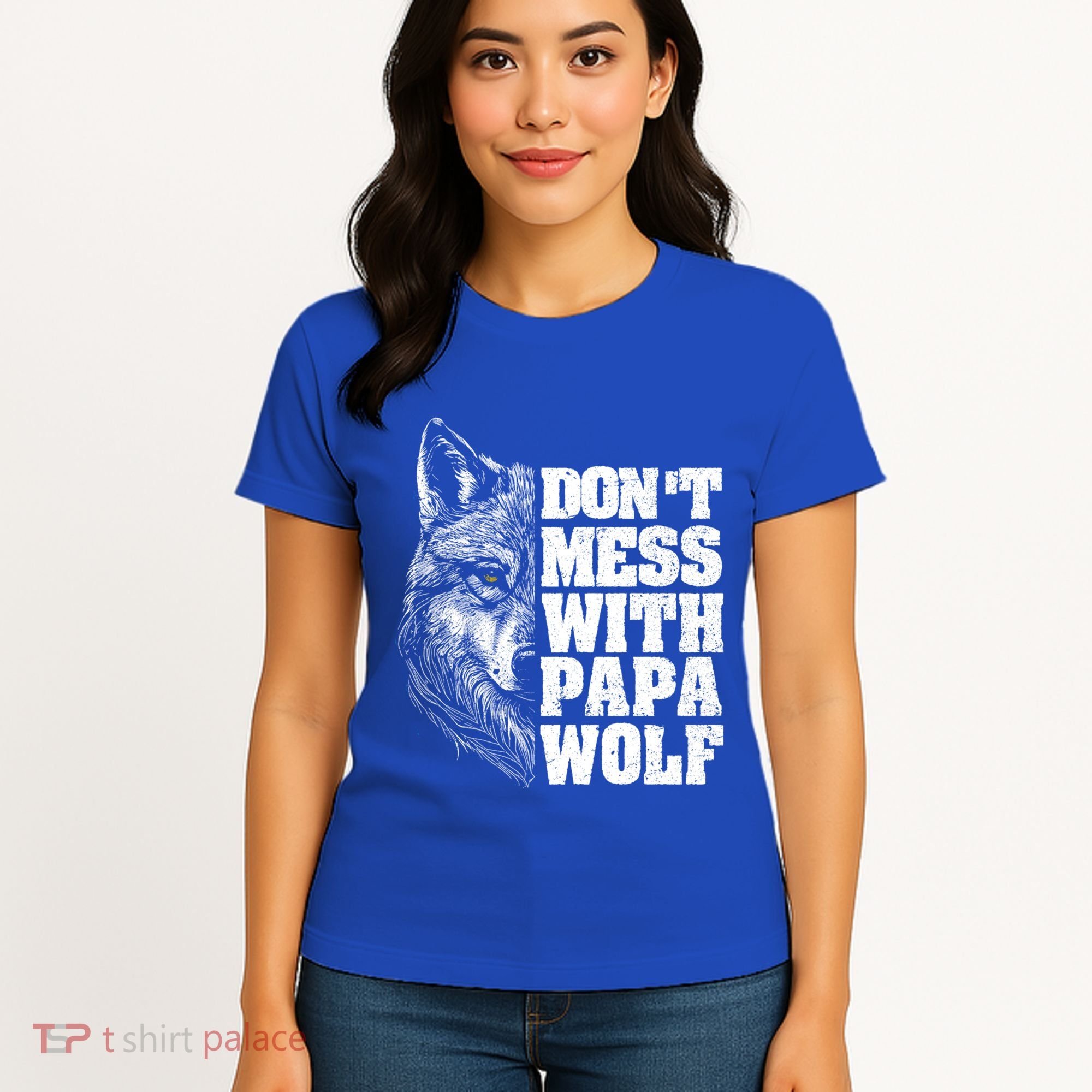 DonT Mess With Papa Wolf Dad For FatherS Day Great Gift Women's T-Shirt