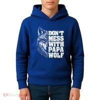 DonT Mess With Papa Wolf Dad For FatherS Day Great Gift Kids Hoodie thumb 4