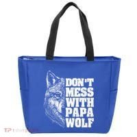 DonT Mess With Papa Wolf Dad For FatherS Day Great Gift Tote Bag thumb 0