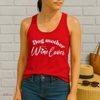 Dog Mother Wine Lover Cute Gift Women's Tank Top thumb 2