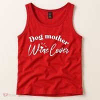 Dog Mother Wine Lover Cute Gift Tank Top thumb 2