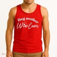 Dog Mother Wine Lover Cute Gift Tank Top thumb 3