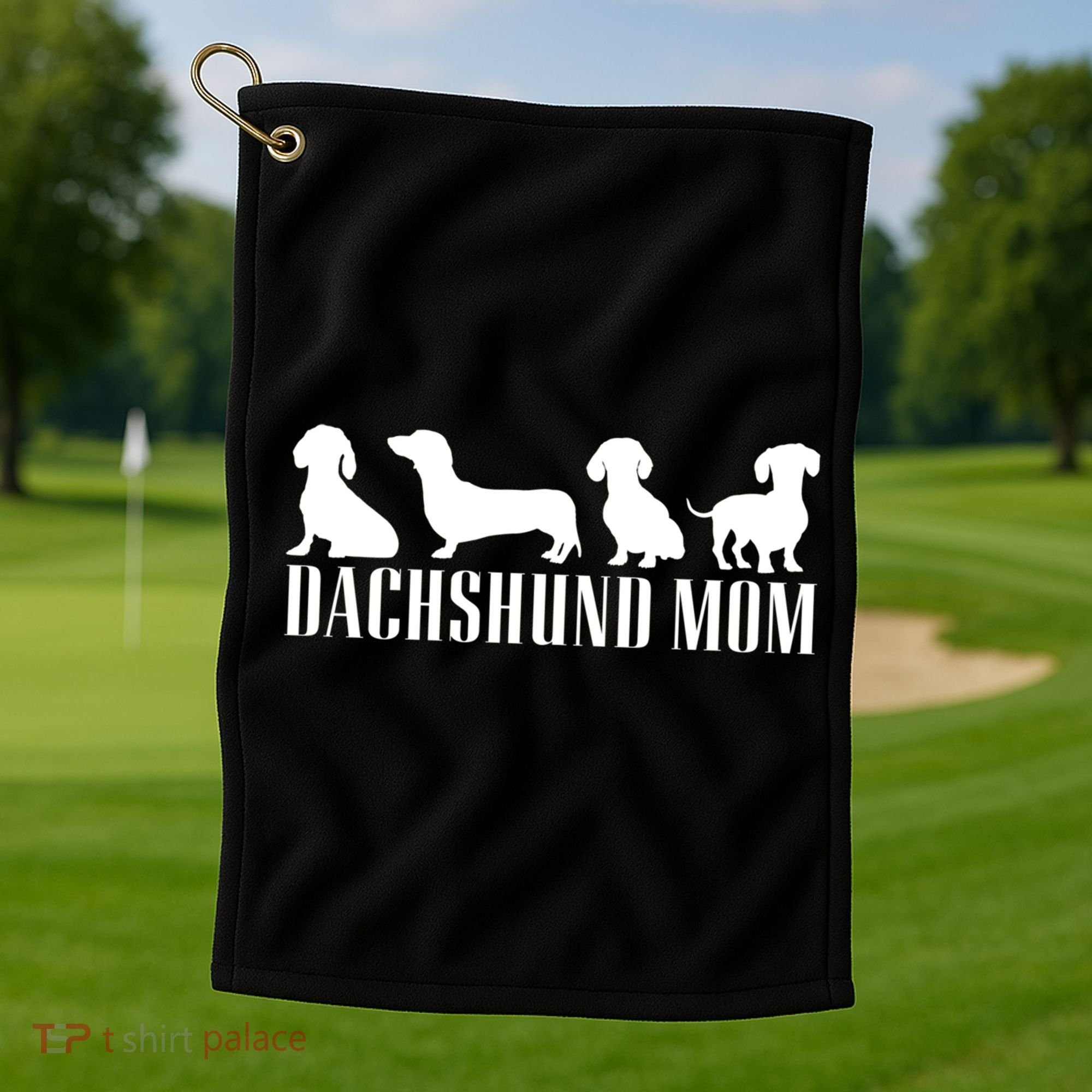 Dachshund Mom Wiener Doxie Graphic Dog Lover Cool Gift Golf Towel
