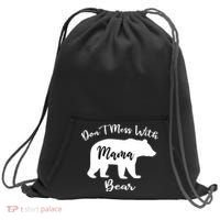 Don't Mess With Mama Bear Funny Mother's Day Sweatshirt Cinch Pack Bag thumb 0