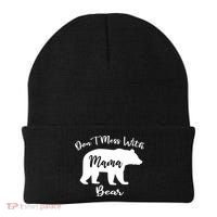 Don't Mess With Mama Bear Funny Mother's Day Beanie thumb 0