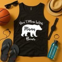 Don't Mess With Mama Bear Funny Mother's Day Tank Top thumb 4