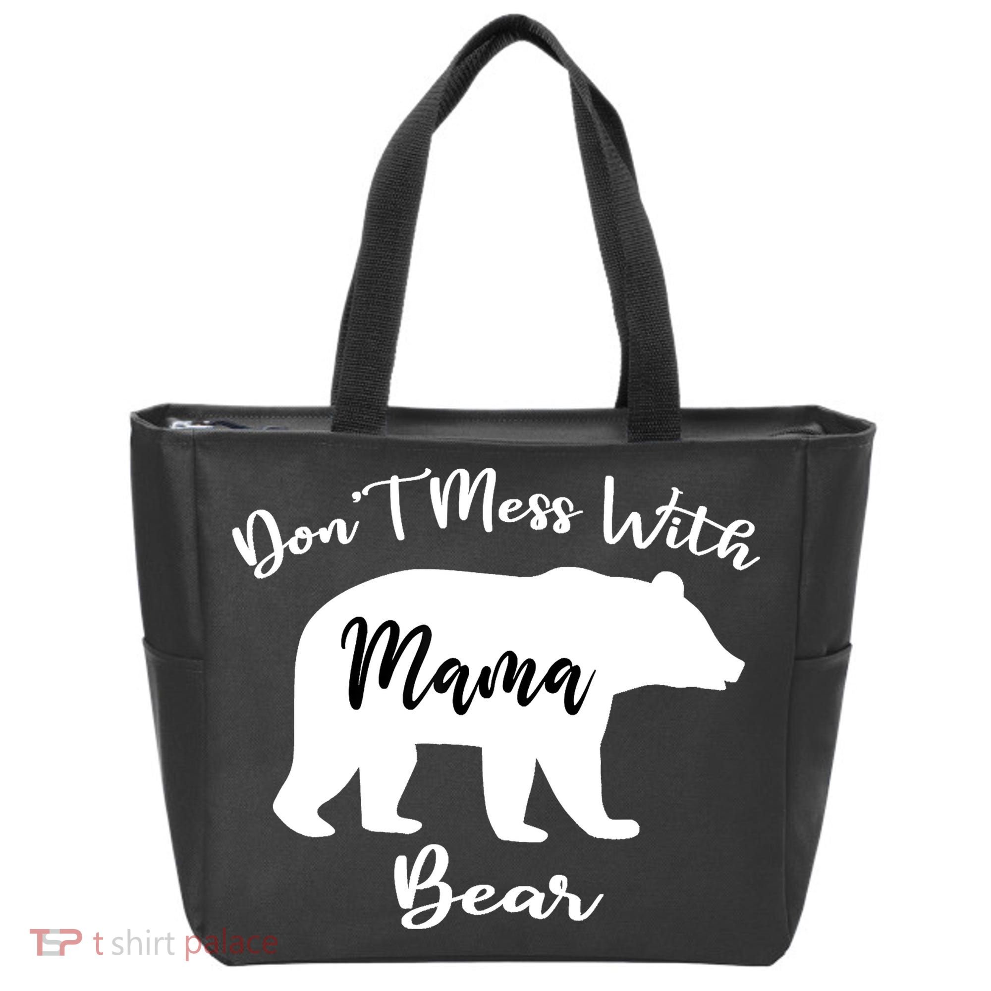 Don't Mess With Mama Bear Funny Mother's Day Tote Bag