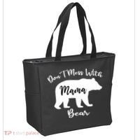 Don't Mess With Mama Bear Funny Mother's Day Tote Bag thumb 2