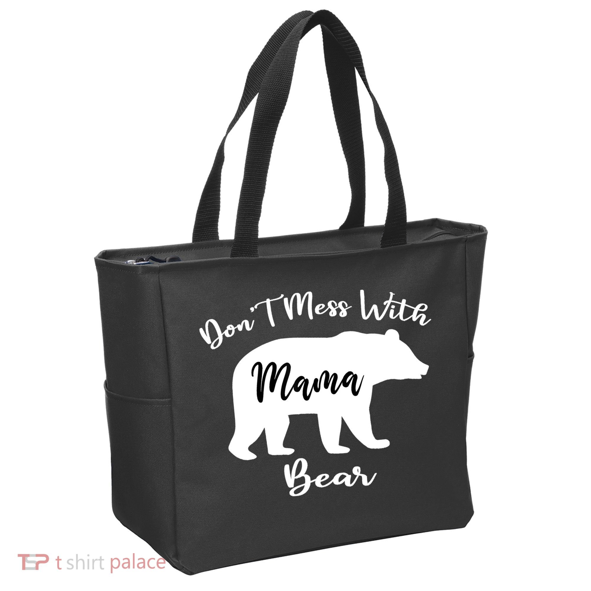 Don't Mess With Mama Bear Funny Mother's Day Tote Bag