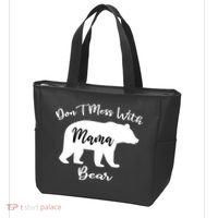 Don't Mess With Mama Bear Funny Mother's Day Tote Bag thumb 3