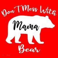 Don't Mess With Mama Bear Funny Mother's Day Santa Hat thumb 1