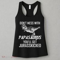 Don't Mess With Papasaurus Jurasskicked Women's Tank Top thumb 3