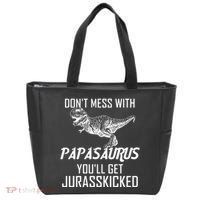 Don't Mess With Papasaurus Jurasskicked Tote Bag thumb 0