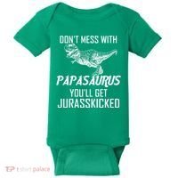 Don't Mess With Papasaurus Jurasskicked Baby Bodysuit thumb 0