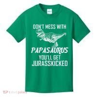 Don't Mess With Papasaurus Jurasskicked Kids T-Shirt thumb 0