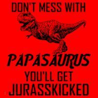 Don't Mess With Papasaurus Jurasskicked Santa Hat thumb 1