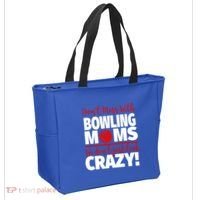 Don't Mess With Bowling Moms Meaningful Gift Crazy Bowling Mom Gift Tote Bag thumb 2