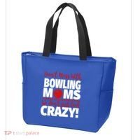 Don't Mess With Bowling Moms Meaningful Gift Crazy Bowling Mom Gift Tote Bag thumb 3