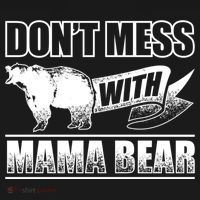 Don't Mess With Mama Bear Camping Gift Camper Gift USA-Made Doggie Bandana thumb 2
