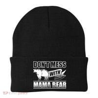 Don't Mess With Mama Bear Camping Gift Camper Gift Beanie thumb 0