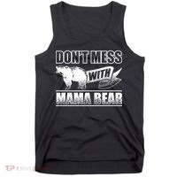 Don't Mess With Mama Bear Camping Gift Camper Gift Tank Top thumb 0