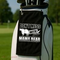Don't Mess With Mama Bear Camping Gift Camper Gift Golf Towel thumb 2