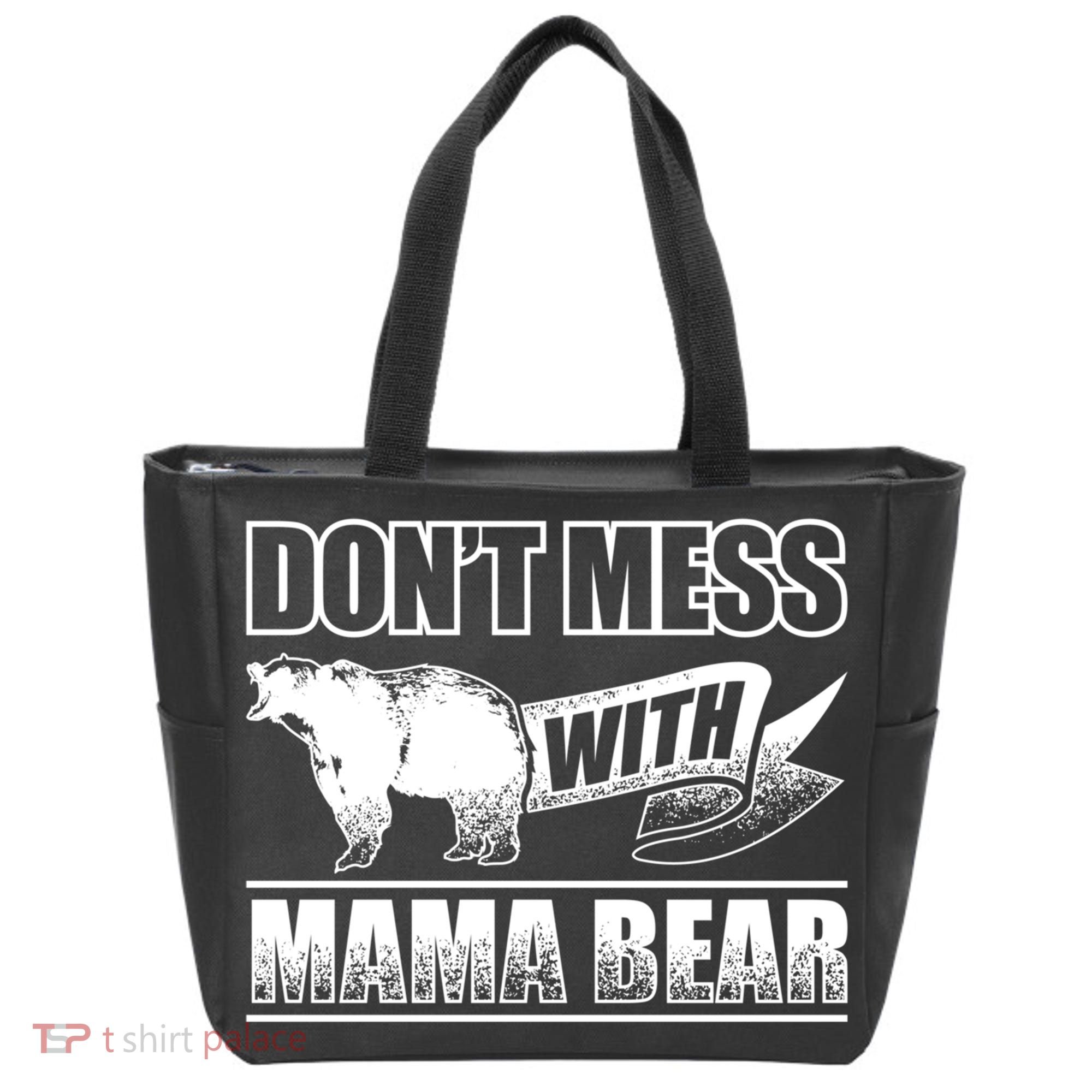 Don't Mess With Mama Bear Camping Gift Camper Gift Tote Bag