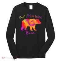 Don't Mess with Mama Bear Funny Mother's Day Tie Dye Long Sleeve Shirt thumb 0