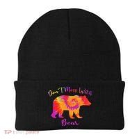 Don't Mess with Mama Bear Funny Mother's Day Tie Dye Beanie thumb 0
