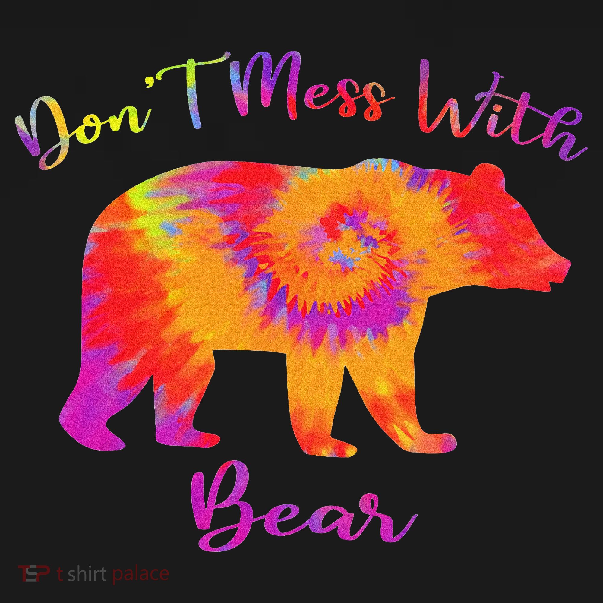 Don't Mess with Mama Bear Funny Mother's Day Tie Dye Women's Hoodie