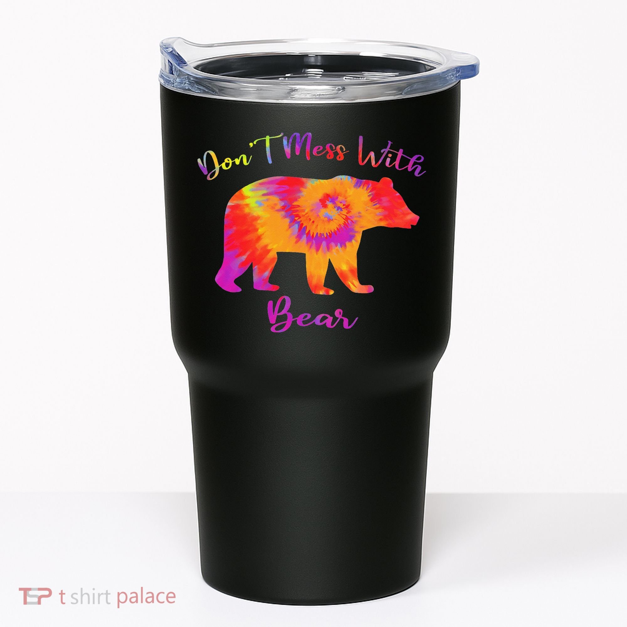 Don't Mess with Mama Bear Funny Mother's Day Tie Dye Tumbler