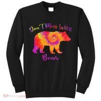 Don't Mess with Mama Bear Funny Mother's Day Tie Dye Tall Sweatshirt thumb 0