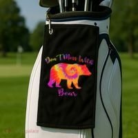 Don't Mess with Mama Bear Funny Mother's Day Tie Dye Golf Towel thumb 2