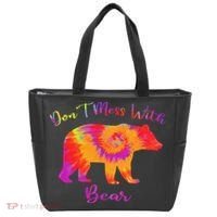 Don't Mess with Mama Bear Funny Mother's Day Tie Dye Tote Bag thumb 0