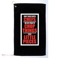 Dont Mess With The Chef Food Cooking Catering Culinary Gift Golf Towel thumb 0