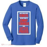 Dont Mess With The Chef Food Cooking Catering Culinary Gift Kids Long Sleeve Shirt thumb 0