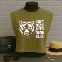 Dont Mess With Mama Bear Garment-Dyed Women's Muscle Tee thumb 3