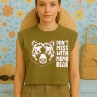 Dont Mess With Mama Bear Garment-Dyed Women's Muscle Tee thumb 4