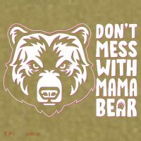 Dont Mess With Mama Bear Garment-Dyed Women's Muscle Tee thumb 6