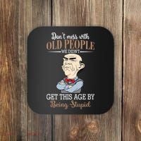 Don't Mess With Old People Old Man Coaster thumb 0