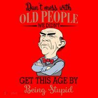 Don't Mess With Old People Old Man Santa Hat thumb 1